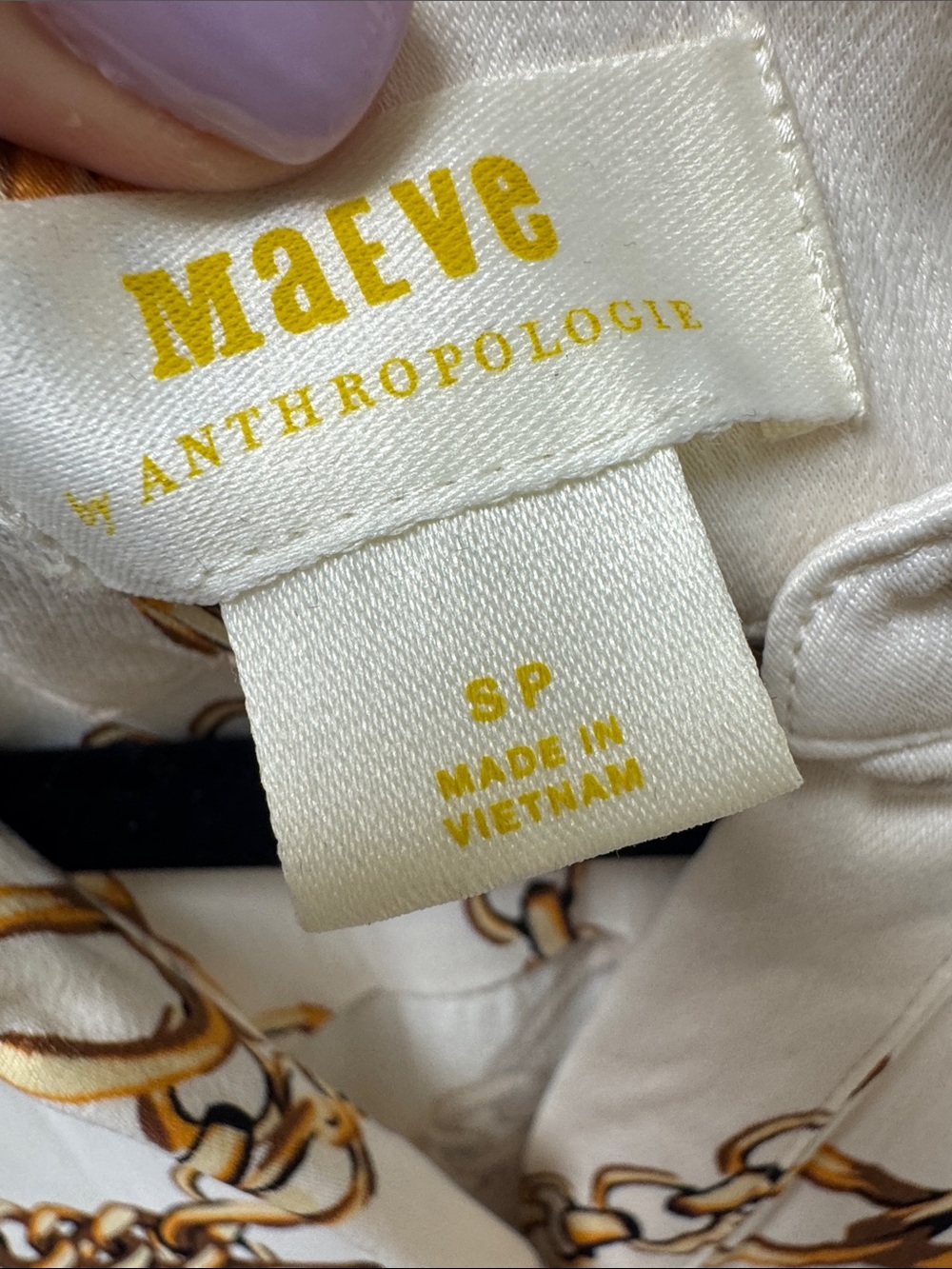 Anthropologie Maeve Gold Chain Maxi Shirt Dress, size S - Picture 3 of 5